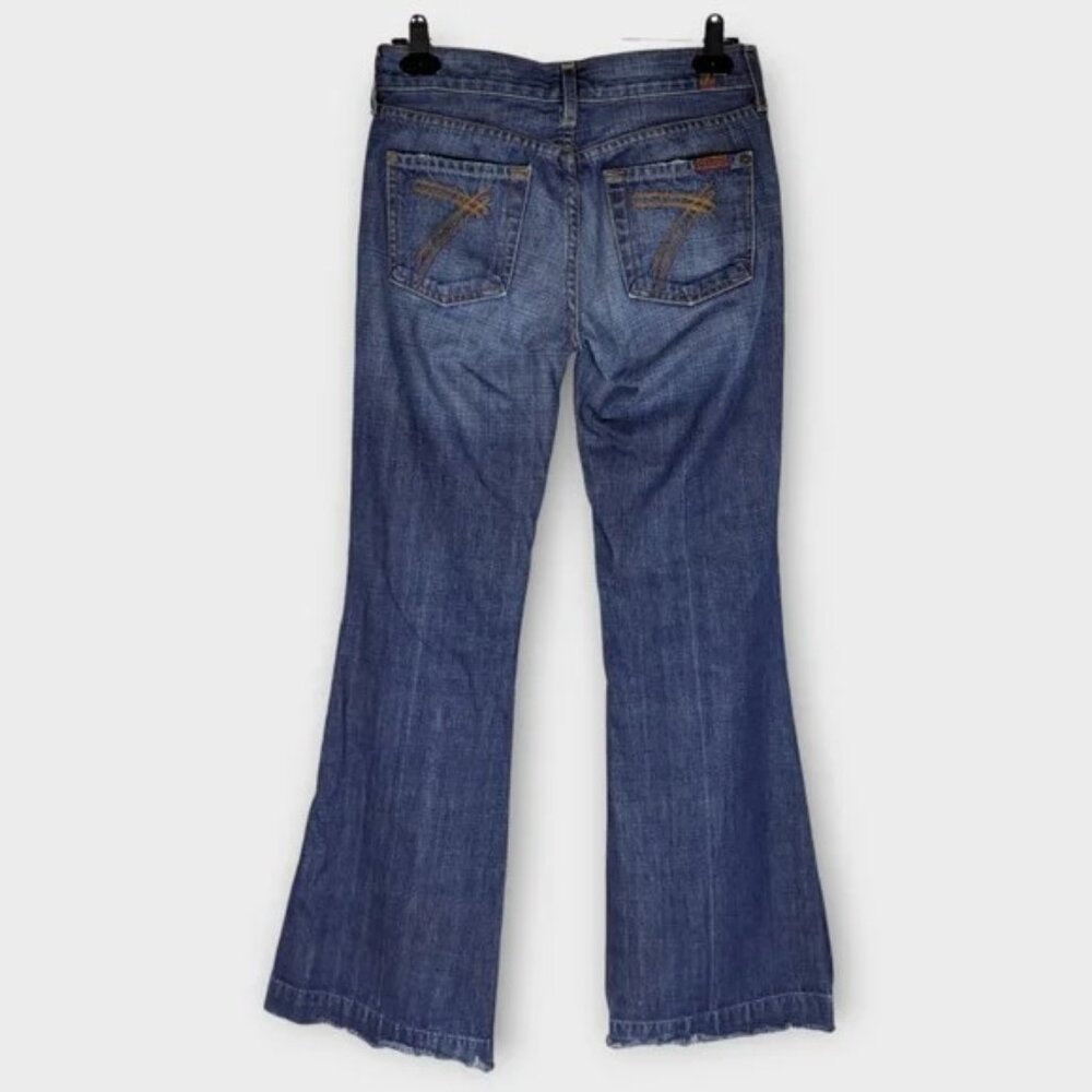 7 For All Mankind  (7FAMK) Tailorless Dojo Flare Leg Jeans Size 26